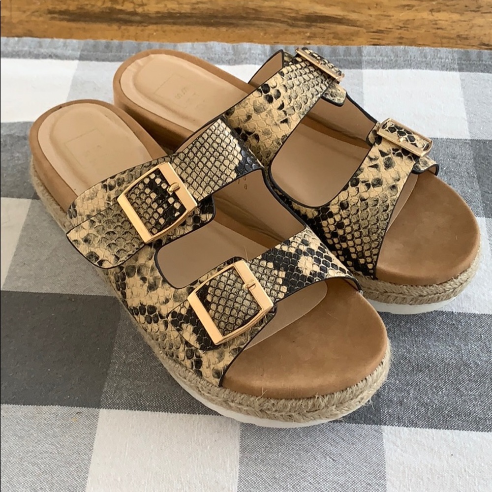Animal Print Platform Sandals
